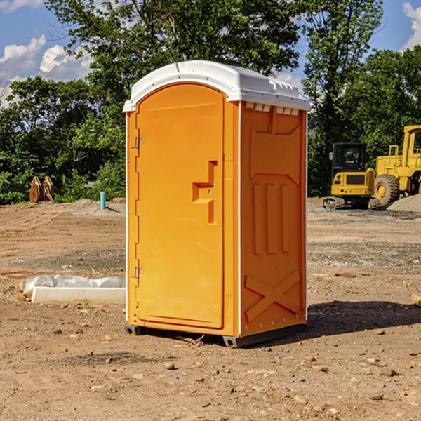 how often are the portable restrooms cleaned and serviced during a rental period in Central